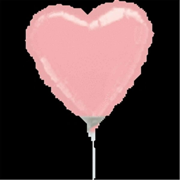 Goldengifts 9 in. Pastel Pink Heart Flat Foil Balloon - Pink - 9 in. GO3582555